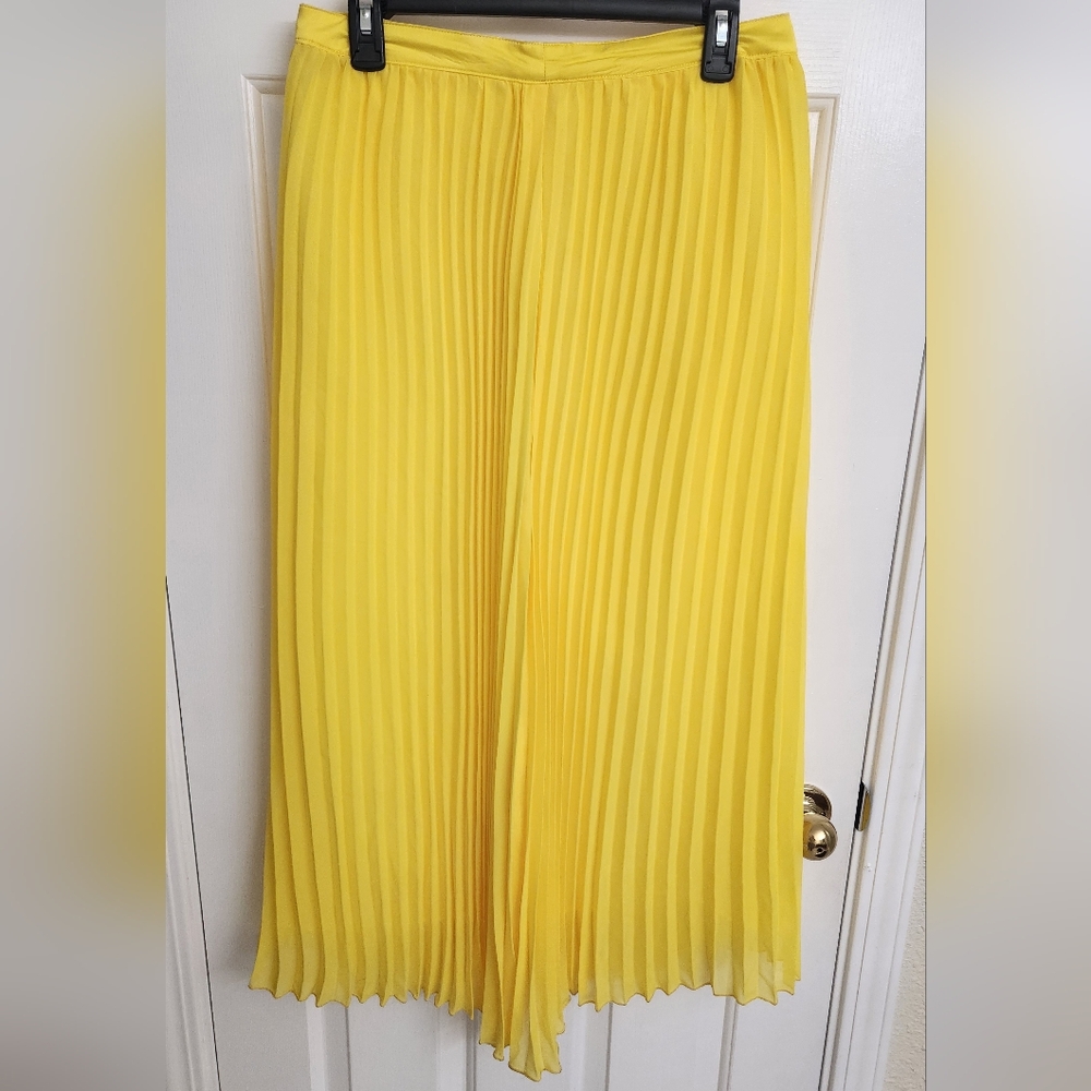 Disney Yellow Pleated Midi Skirt